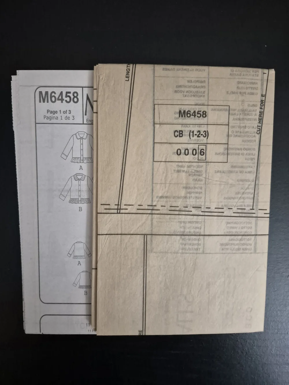 McCall's Pattern M6458 *UNCUT*